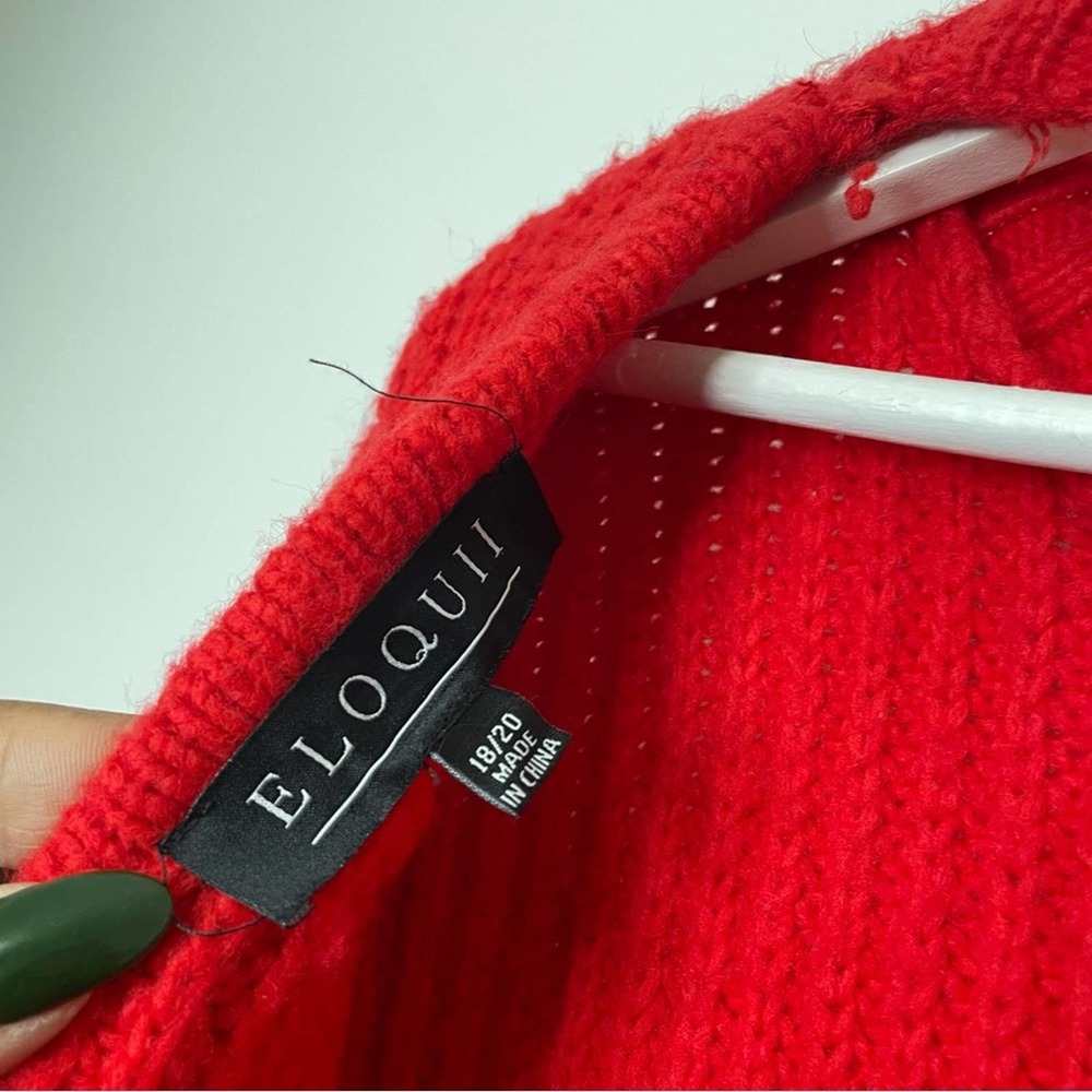ELOQUII | Relaxed Puff Sleeve Sweater Dress | 18/ 20 - Picture 6 of 7